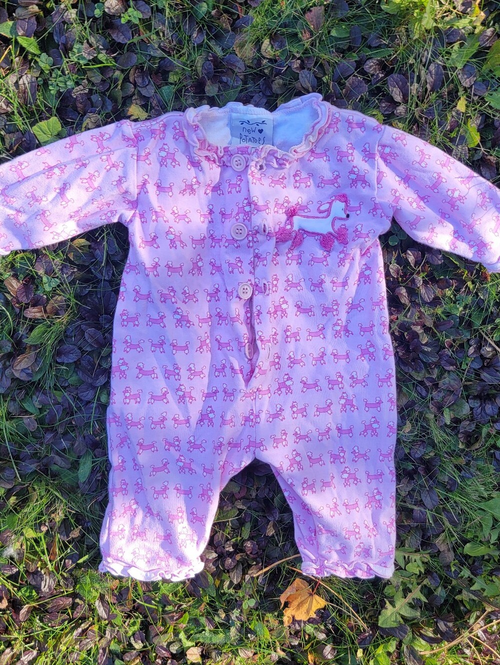 New Potatoes Pink Poodle One Piece